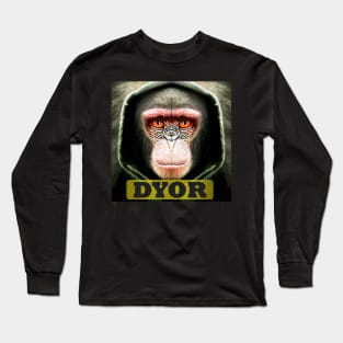 Funny Monkey Cute Apes Animals memes Long Sleeve T-Shirt